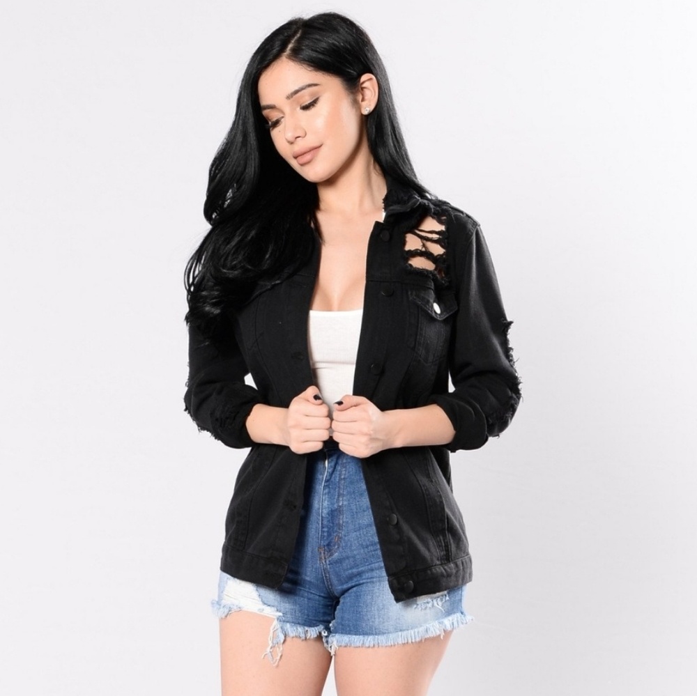 Distressed Denim Jacket